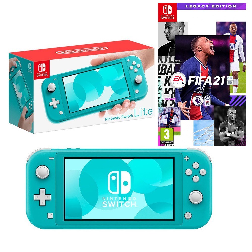 Nintendo Switch Lite (TURQUOISE) ฟรีแผ่นเกม FIFA 21 - Legacy Edition