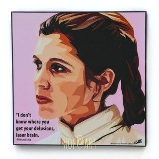 Princess Leia #1 เจ้าหญิงเลอา Star Wars สตาร์วอร์ส รูปภาพ​ติด​ผนัง​ pop art แต่งบ้าน ของขวัญ กรอบรูป​ โปสเตอร์