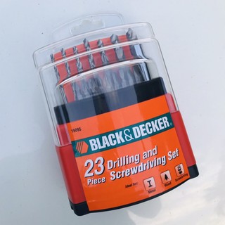 ชุดดอกสว่านไขควง BLACK&amp;DECKER แพ็ก 23 ชิ้น