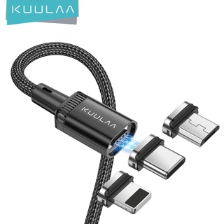 Kuulaa สายชาร์จเร็ว แบบแม่เหล็ก Micro Usb Type C 2.4 A สำหรับ Iphone Samsung Xiaomi