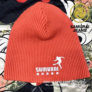 SUMURAI JEANS RED KNIT CAP หมวก ซามูไร ยีนส์ หมวกไหมพรม 🧶 Vintage ของแท้100% Made in Japen 🇯🇵