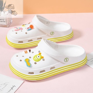 crocs แท้ รองเท้า crocs แท้ ตัวติดรองเท้า crocs รองเท้าหัวโต baoji ตัวติดรองเท้าหัวโต รองเท้าหัวโตผู้ชา☍♦2022 ใหม่พยาบาล