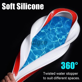 Rubber Silicone Shower Barrier Water Stopper Bathroom Waterproof Strip