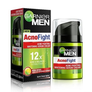 GARNIER MEN Acno Fight Whitening Serum Cream การ์นิเย่ เมน แอคโนไฟท์ ไบรท์เทนนิ่ง เซรั่ม ครีม 40 มล