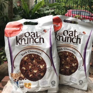 (ถุงใหญ่) คุกกี้ธัญพืชข้าวโอ๊ต Oat Krunch รสดาร์กช็อกโกแลต