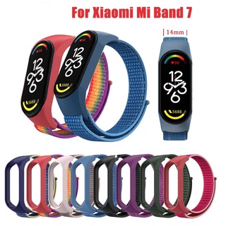 ใหม่ สายนาฬิกาข้อมือไนล่อน ปรับได้ สําหรับ Xiaomi Mi Band 7 6 5 xiomi MIband7 Mi Band 3 4