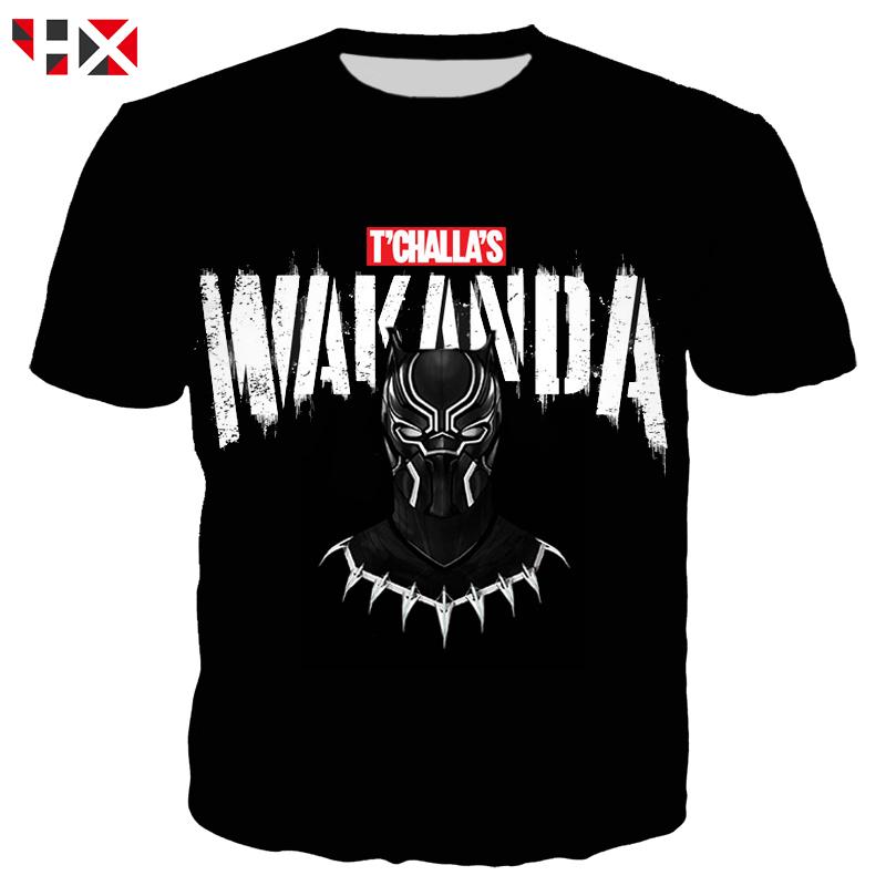 HX 2021 Newest Marvel Movie Avengers Endgame Black Panther 3D Print Men Women Fashion Short Sleeve T-shirts