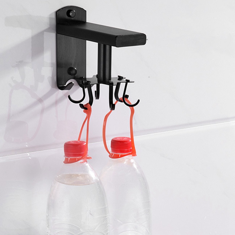 Kitchen Rotating Hook Multi-Function Detachable Rack Free Holder Easy ...