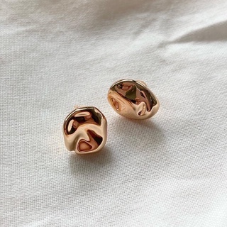 pebble earrings - gold