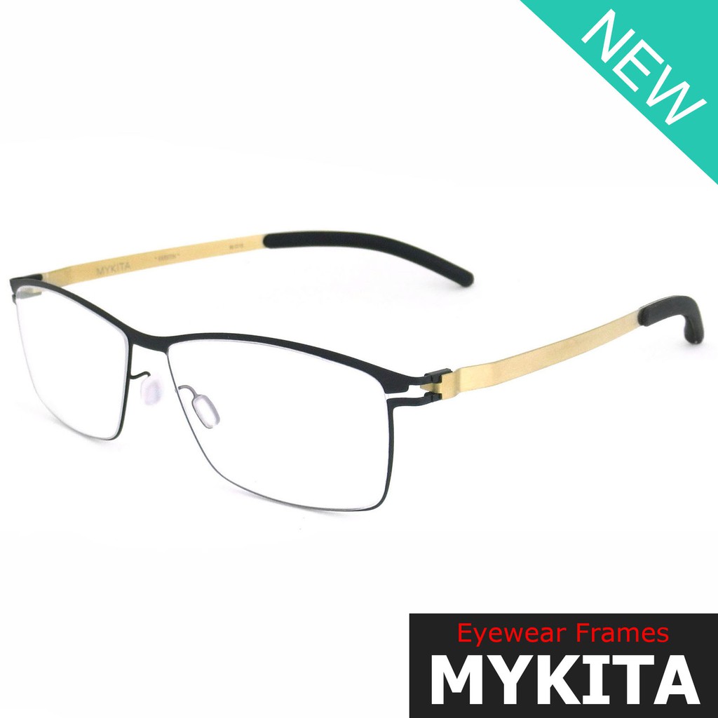 MYKITA Berlin Germany Glasses เบอร์ลิน เยอรมัน แว่นตา 1002 C-4 สีดำขาทอง วัสดุสแตนเลส ชั้นดี ขาแว่นใ