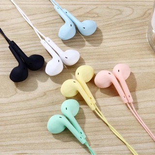 หูฟัง Macaron U19 หูฟังอินเอียร์  สีสันสดใส แจ็ค 3.5 สมอลทอร์ค Headphones เสียงดี เบส หนัก ควบคุมสายสนทนา มีไมโครโฟน