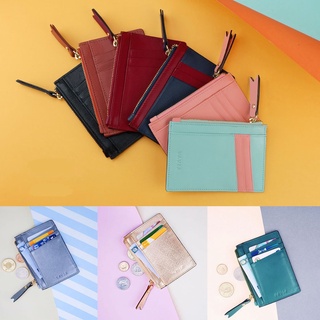 (มีโค้ดส่วนลด)พร้อมส่ง Vavia Zipped Card Purse กระเป๋าใส่บัตรแบบซิป  หนังวัวแท้ มี 8 ช่อง