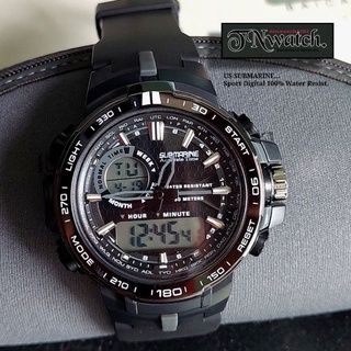 US SUBMARINE SPORT DIGITAL รุ่น TP-3187M นาฬิกาผู้ชาย นาฬิกาข้อมือ แสดงวันที่/จับเวลา กันน้ำ100%พร้อมกล่อง