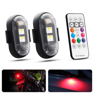 7 Color Motorcycle Car LED RGB Safety Warning Light USB Rechargeable Signal Lamp With Controller Strobe Indicator Lights