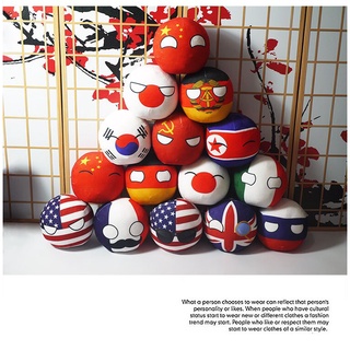 Polandball หมอนตุ๊กตาขนาดมินิ 20ซม.ผ้าฝ้ายลายการ์ตูนอนิเมะคุณภาพสูงของเล่นสําหรับเด็ก