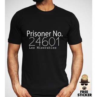 T-shirt  Les miserables prisoner 24601 เสื้อยืดแขนสั้น คอกลม พิมพ์ลายฟิล์ม สําหรับผู้ชาย xs - 3xlS-5XL