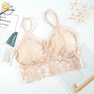 LunaBra บราลูกไม้ 2 สาย ผ้านิ่ม สายเดี่ยว ลายลูกไม้ 32-38 บรา เสื้อใน เซ็กซี่ ชุดชั้นในผู้หญิง ถอดฟองน้ำได้ BRA-010