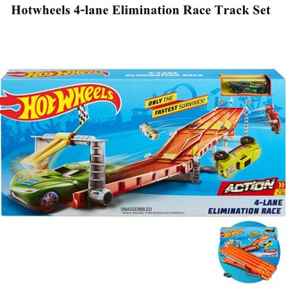 Hotwheels 4-lane Elimination Race Track Set ชุดราง4เลน พับเก…