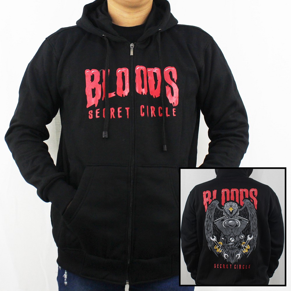 BLOODS HOODIE JACKET ML XL XXL 01 - BLOODS MUSIC JACKET - BLOODS HEAVY METAL JACKET - เสื้อแจ็คเก็ตผ