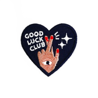 Good luck club navy - embroidered patch ตัวรีดลายปัก