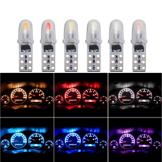 หลอดไฟ T5 W3W W1.2W Led Bulbs 3014 SMD Canbus 12V สีขาว แดง น้ําเงิน สําหรับติดรถยนต์