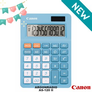 Canon เครื่องคิดเลข รุ่นใหม่ AS-120V II (12 digits) สีฟ้า