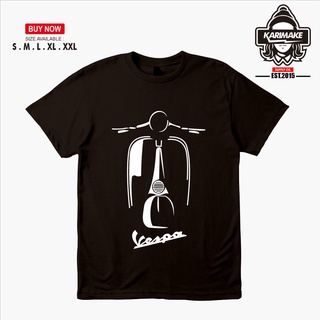 เสื้อยืดคอกลม❀Vespa VBB Motorcycle T-Shirt Automotive T-Shirt - Karimakefrom S-5XL