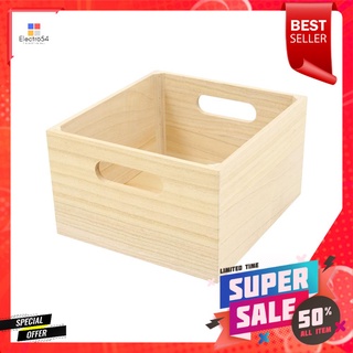 กล่องลังไม้มือจับ STACKO HOME S 25X27X15.5 ซม. สี NATURALWOODEN BOX WITH HANDLES STACKO HOME S 25X27X15.5CM NATURAL