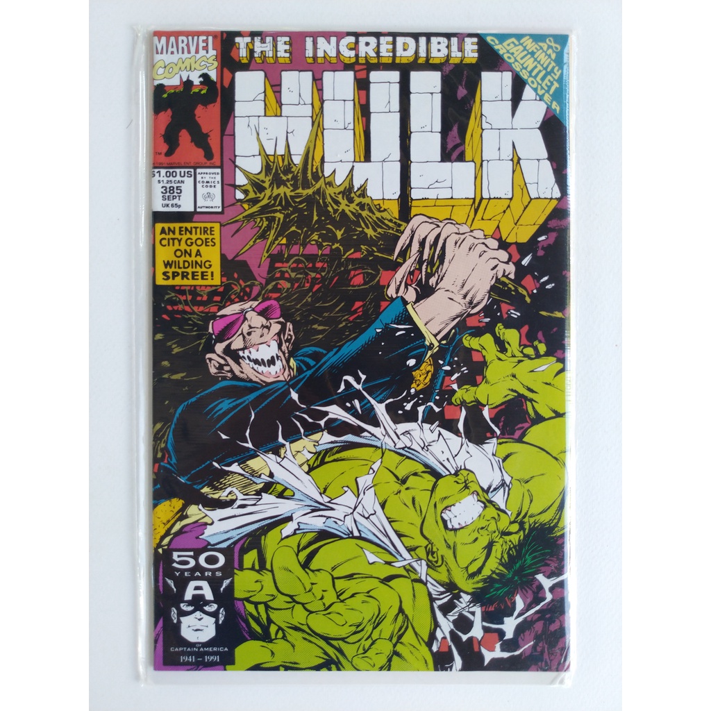 หนังสือการ์ตูน Incredible Hulk #385 (1991) ภาษาอังกฤษ