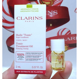 น้ำมันกระชับผิว แท้💯%Clarins Tonic body treatment oil 2ml. มีฉลากไทย