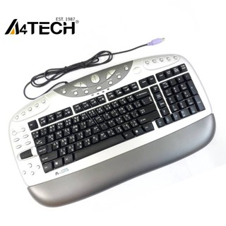 คีบอร์ด​ Keyboard.A4tech​ Wired​ Multimedia Ps/2 #KBS-26  ข้อมูลจำเพาะ คีย์บอร์ด: KBS-26 Keycaps: แบบดั้งเดิม, A-shape