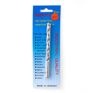 ดอกสว่านเจาะเหล็กไฮสปีด 15/64" เงิน เม็กโก้ 401564 Hss steel drill bit 15/64 "Mico silver 401564