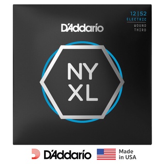 DAddario® สายกีตาร์ไฟฟ้า เบอร์ 11 แบบผสม วัสดุนิกเกิล รุ่น NYXL1152 (Medium Top/Heavy Bottom, 11-52) ** Made in USA **