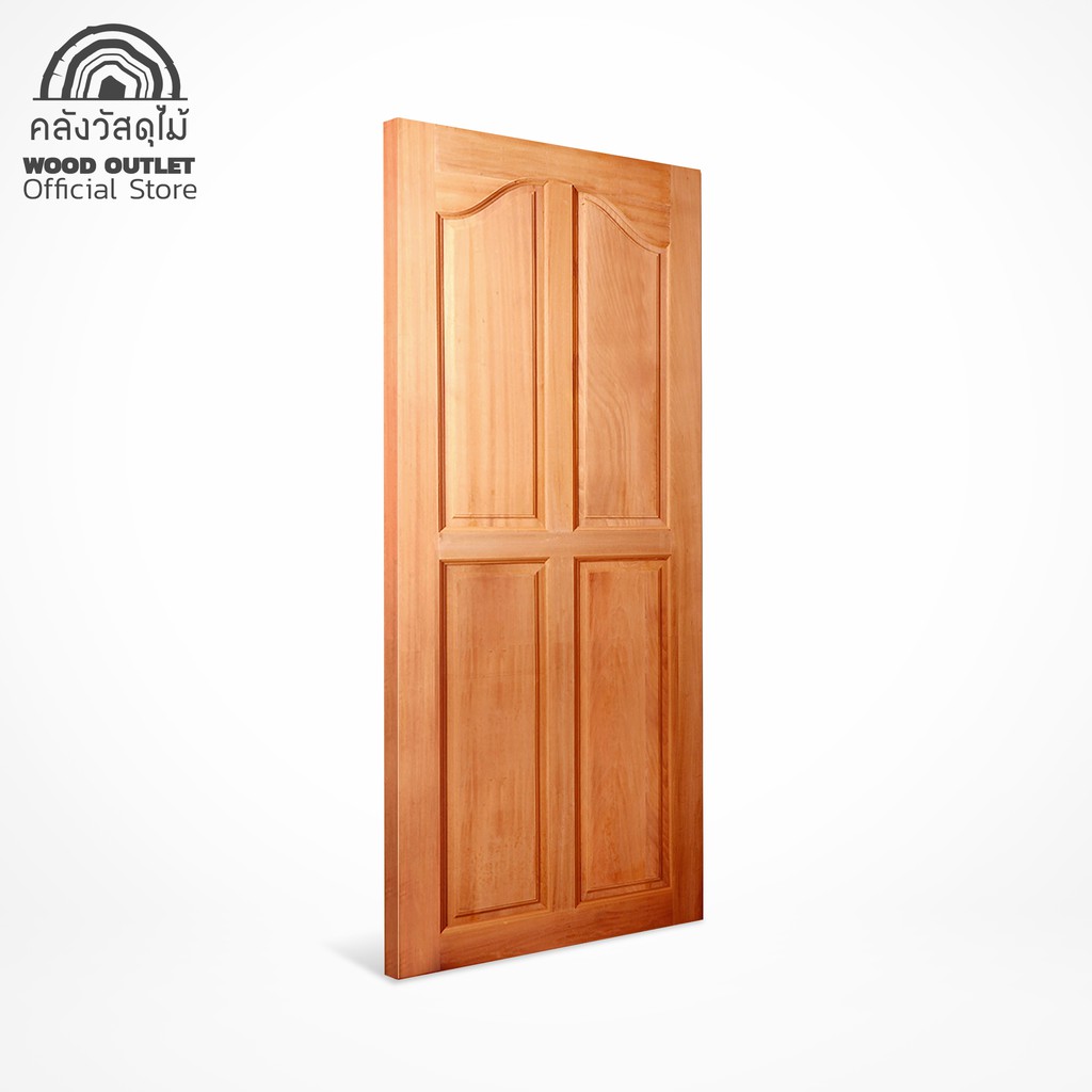 WOOD OUTLET (คลังวัสดุไม้) ประตูไม้สยาแดง รุ่น KW003 ขนาด80x200 ประตู