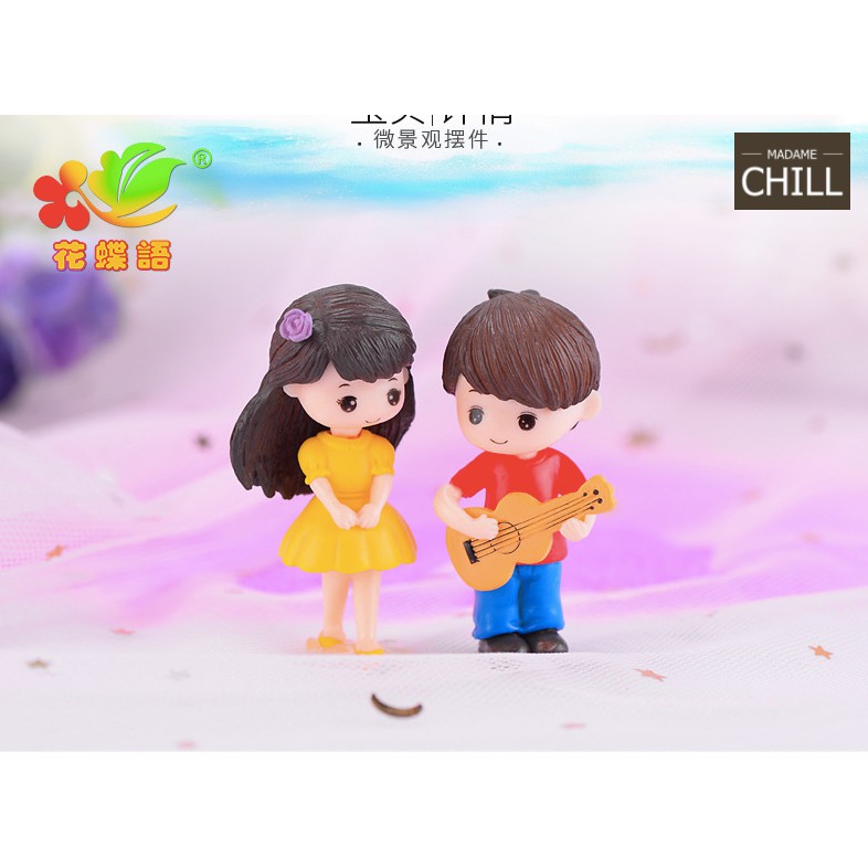 [MC238] ตุ๊กตุ่นจิ๋ว คู่รัก นักดนตรี   (1 คู่ราคา 40 บาท)