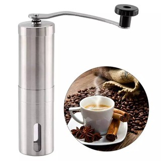 เครื่องบดกาแฟมือสแตนเลส อุปกรณ์บดแตนเลส สำหรับเมล็ดบดกาแฟส Stainless steel hand coffee grinder