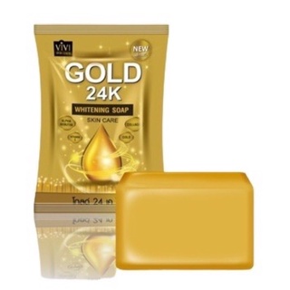 สบู่ทองคำ (24K soap) Vivi gold 24k whitening soap