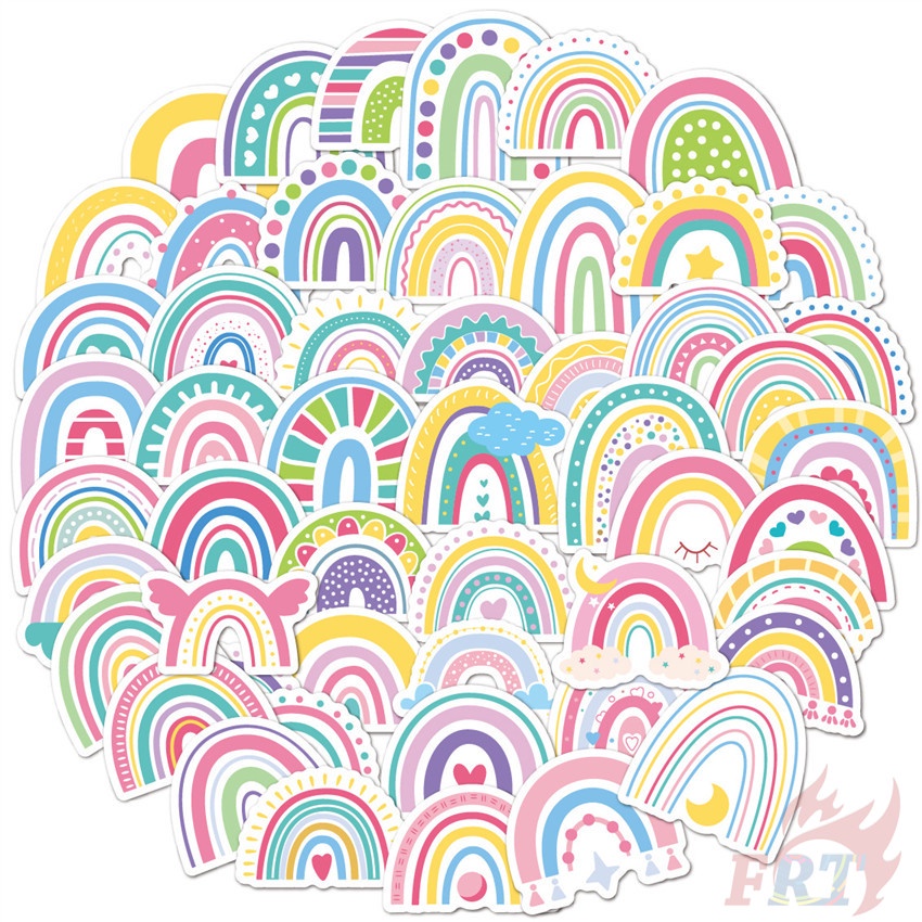 50 ชิ้น / ชุด ❉ สติกเกอร์สีรุ้ง ขนาดเล็ก สําหรับตกแต่ง ❉ สติกเกอร์แฟชั่น กันน้ํา DIY