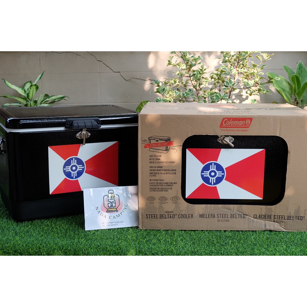 📌 โปรโดนใจ 📌COLEMAN Steel Belted Cooler 54qt กระติกน้ำแข็ง ถังน้ำแข็ง โคลแมน camping แคมปิ้ง  ท่องเท