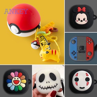 ขายดี ใหม่ เคสหูฟัง แบบเต็มตัว ลายโปเกม่อน สําหรับ Samsung Galaxy Buds2 Buds Pro Buds Live เคสหูฟัง แบบนิ่ม ลาย Pok mon พร้อมตะขอเกี่ยว