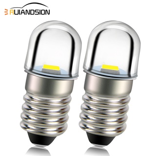 Ruiandsion ฐานหลอดไฟ Led E10 3V 4.5V 6V 12V Ac Dc 3000K สีขาวอบอุ่น 2 ชิ้น