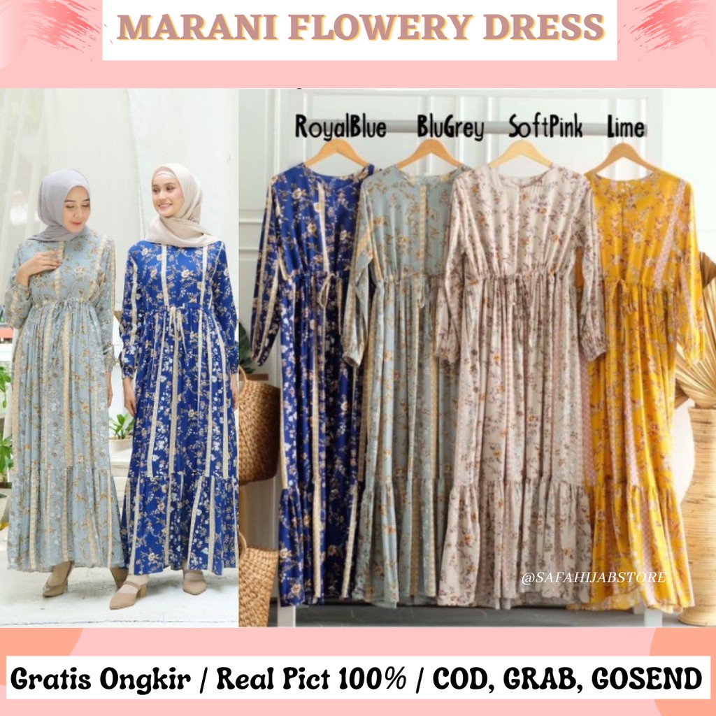 Marani FLOWERY DRESS ฟรีมาส์ก