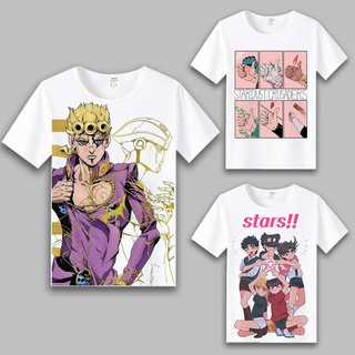 🧢เสื้อยืดลายการ์ตูน🧢เสื้อยืดแขนสั้น Bizarre Adventure ของ JOJO