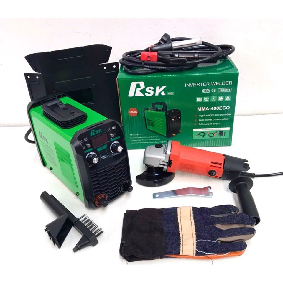 ชุดโปรโมชั่น ตู้เชื่อม RSK MMA-400 ECO + หินเจียร 4 นิ้ว