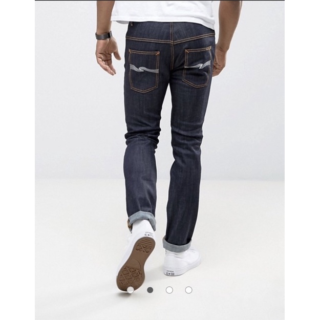 แท้!!Nudie jeans Thin finn dry ecru embo*Genuine*