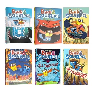 Bird &amp; Squirrel 6 เล่ม การ์ตูนภาพสีทั้งเล่ม การ์ตูนภาษาอังกฤษ สนุกมาก หนังสือแนะนำ