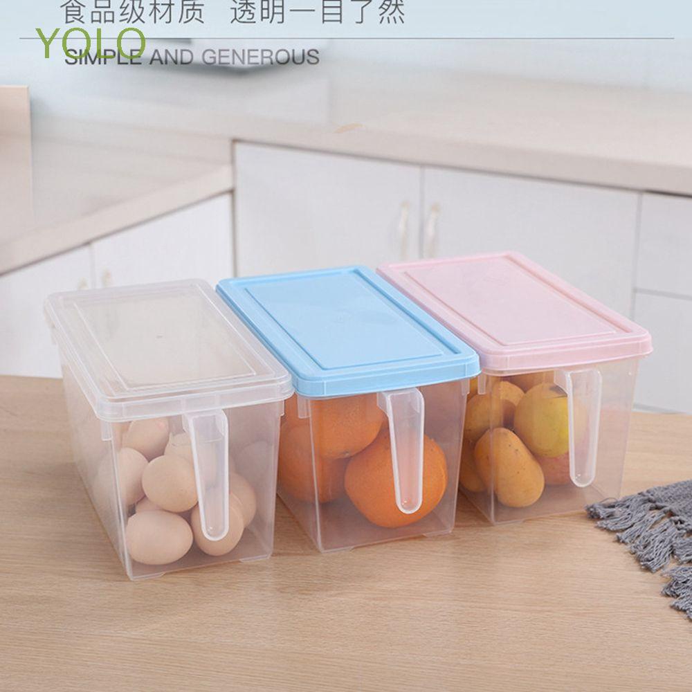 ⇱ Storage Container With Lid Space Saver With Handle Transparent Refrigerator Fresh-keeping Sealed Box