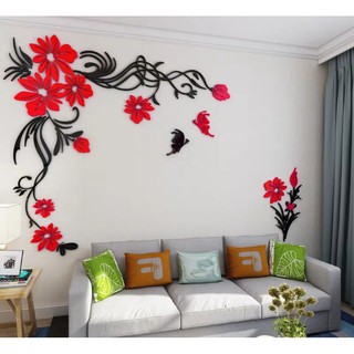 home decorate อะคริลิคตกแต่งผนัง   ของตกแต่งห้อง  สติกเกอร์อะคริลิคตกแต่งผนังเสริมสวยผนังบ้าน