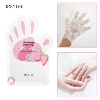 Breylee ถุงมือสตรอเบอร์รี่ ขัดผิว ให้ความชุ่มชื้น ดูแลมือ ขจัดเซลล์ผิวที่ตายแล้ว ต่อต้านริ้วรอยแห่งวัย แคลลัส สปา ถุงมือ ไวท์เทนนิ่ง มอยส์เจอร์ไรซิ่ง ครีมบํารุงผิว