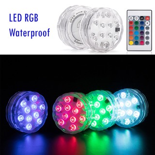 ไฟ LED RGB ไฟตกแต่ง ไฟตู้ปลา ไฟกันน้ำ พร้อมรีโมท  ใส่ตู้ปลา กันน้ำ IP68 unico86